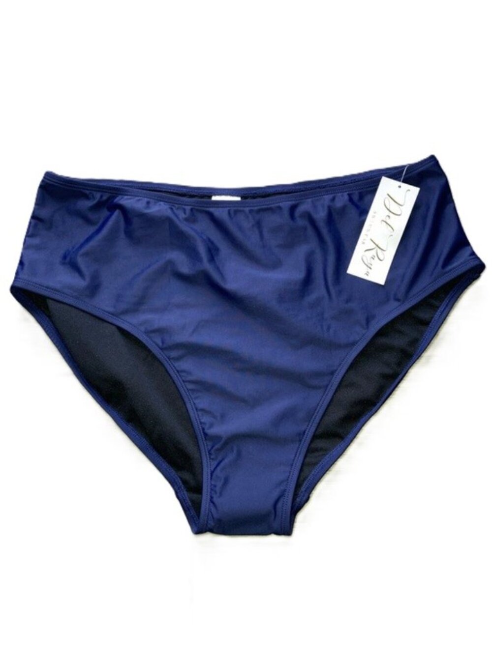Del Raya Swimwear Navy Blue High Waisted Bottom Women’s Plus Size 16 -NEW